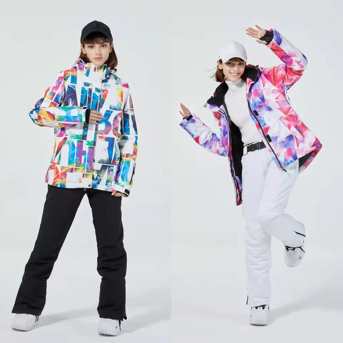 

Зимняя уличная лыжная одежда, костюм, Женская Теплая Лыжная куртка, комплект брюк, водонепроницаемый ветрозащитный женский зимний комбинезон для сноуборда