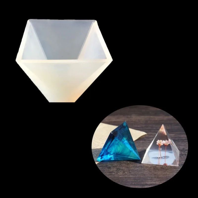 1xPyramid Силиконовая Форма Смола форма для изготовления ювелирных изделий Подвеска из эпоксидной смолы ремесло DIY Kit