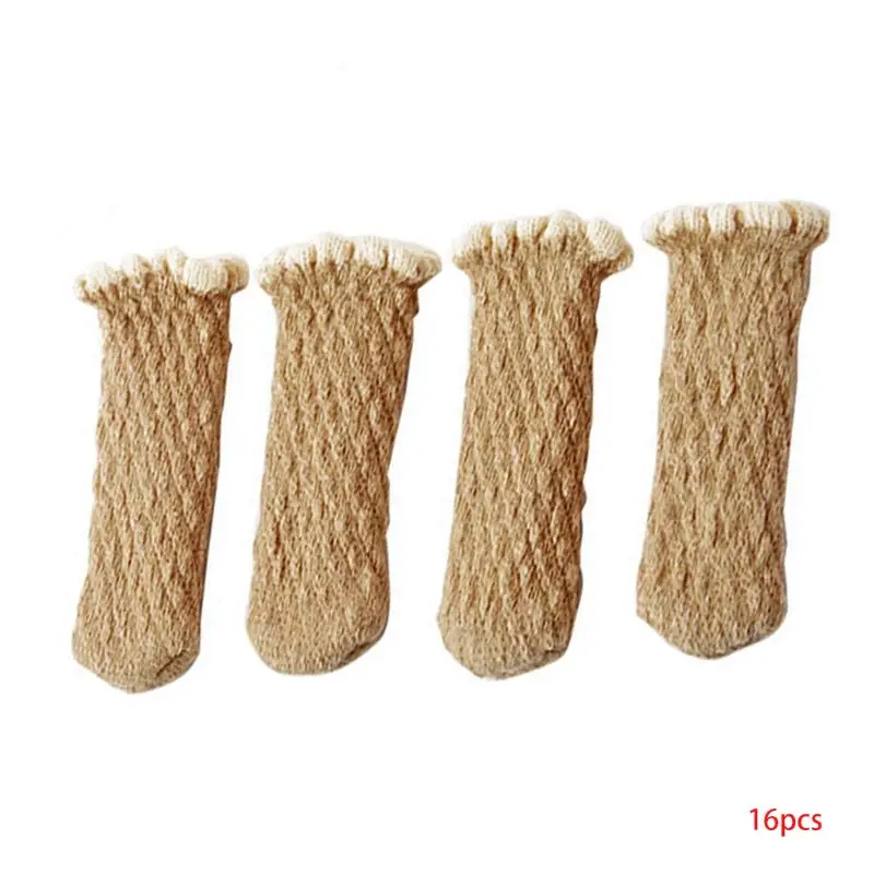 beige 12 шт. носки для стула милые вязаные толстые носки с кошачьими лапами - Цвет: beige