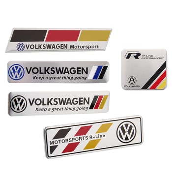 

Aluminum Alloy Car Sticker for Logo R Line Golf Polo Passat Jetta Tiguan Touareg Touran Accessories Auto Badge