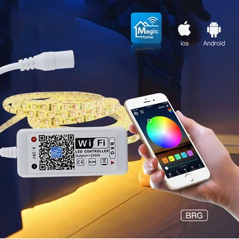

DC5-28V LED Controller Smartphone Music timer mode led rgb controller By Amazon Alexa Google WIFI controller For Strip Light
