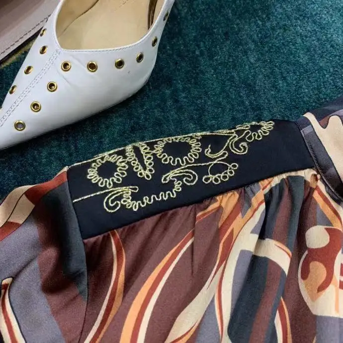 AH12280, модные женские блузки и рубашки,, Подиумные, Роскошные, известный бренд, Европейский дизайн, вечерние, стильная женская одежда