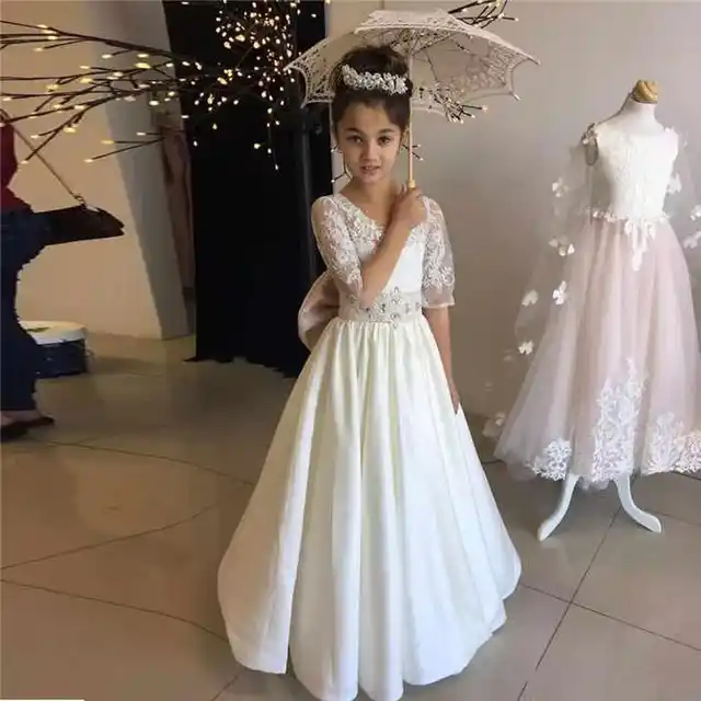 Ivory Flower Girl Dresses Kids Clothing 