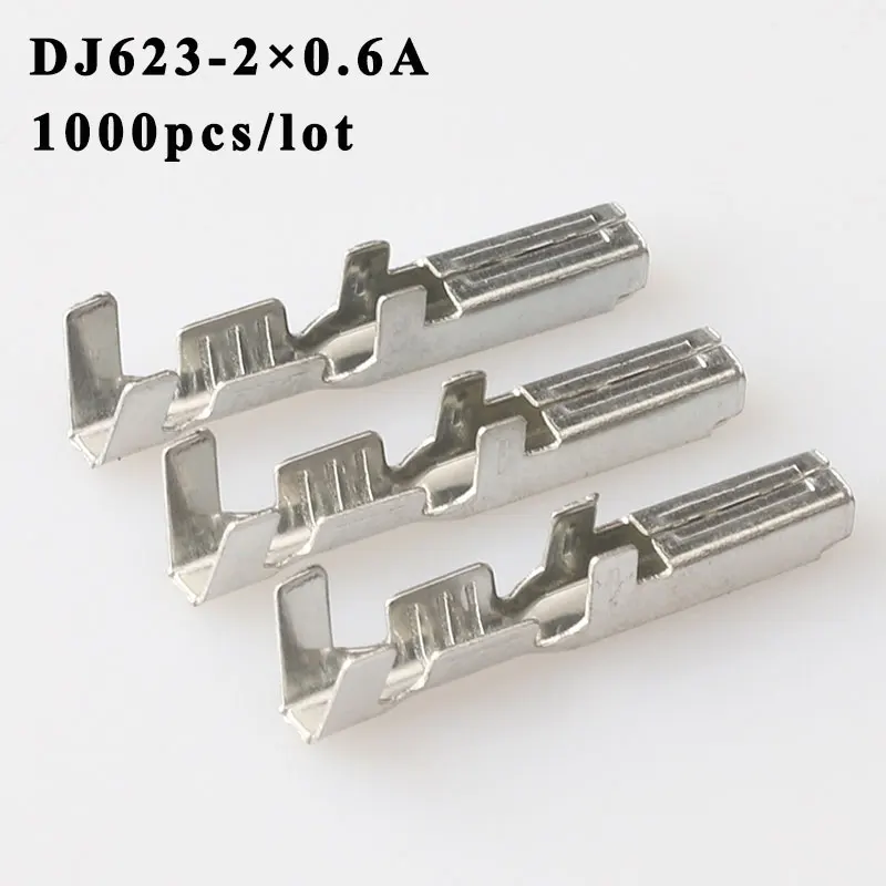 DJ623-2 0.6A 1000 шт. разъем Мужской Женский провод Разъем Предохранитель коробка