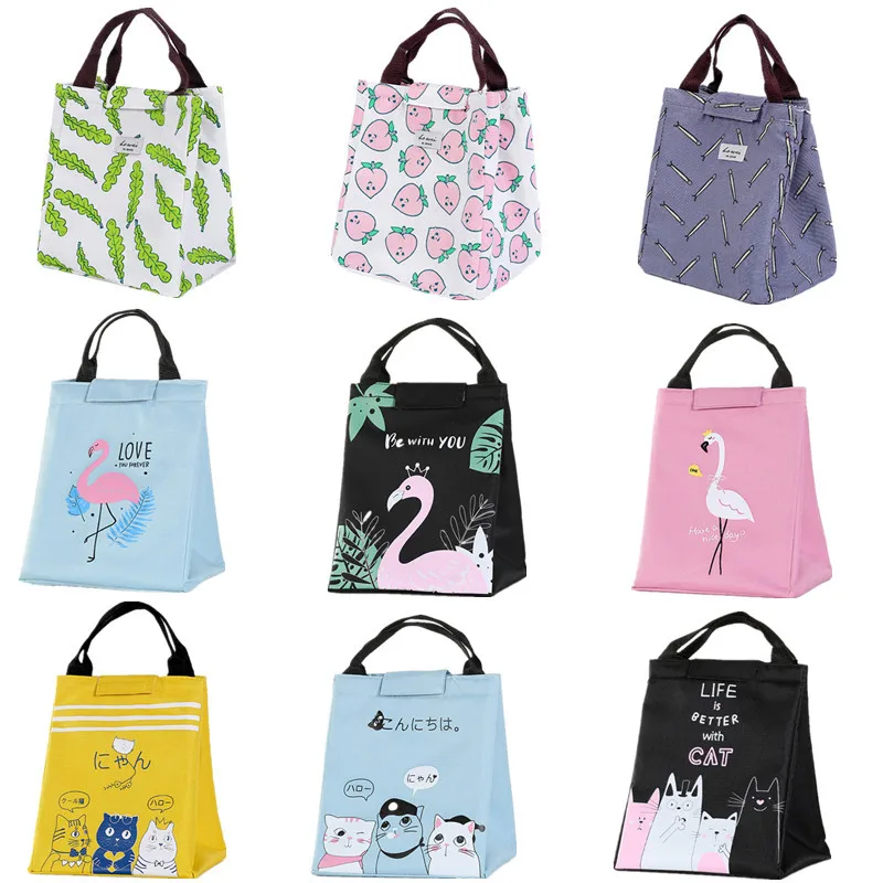 Portable Thermal Lunch Bags Women Kids Insulated Cooler Tote Picnic Food Container Student lunch box bag Fresh Keeping Ice Pack