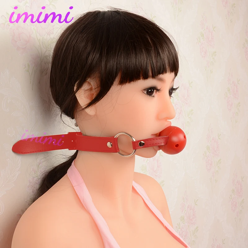 Leather Open Mouth Gag Ball for Women Harness Restraints Erotic Games Oral Fixation Fetish BDSM Bondage Sex Toys for Couples Leather Open Mouth Gag Ball for Women Harness Restraints Erotic Games Oral Fixation Fetish BDSM Bondage Sex Toys for Couples
