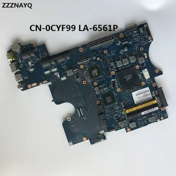 

ZZZNAYQ Free shipping For Dell Latitude E6520 Laptop motherboard CN-0XT7CH 0XT7CH CN-0CYF99 0CYF99 PAL61 LA-6561P WITH 4 VGA C