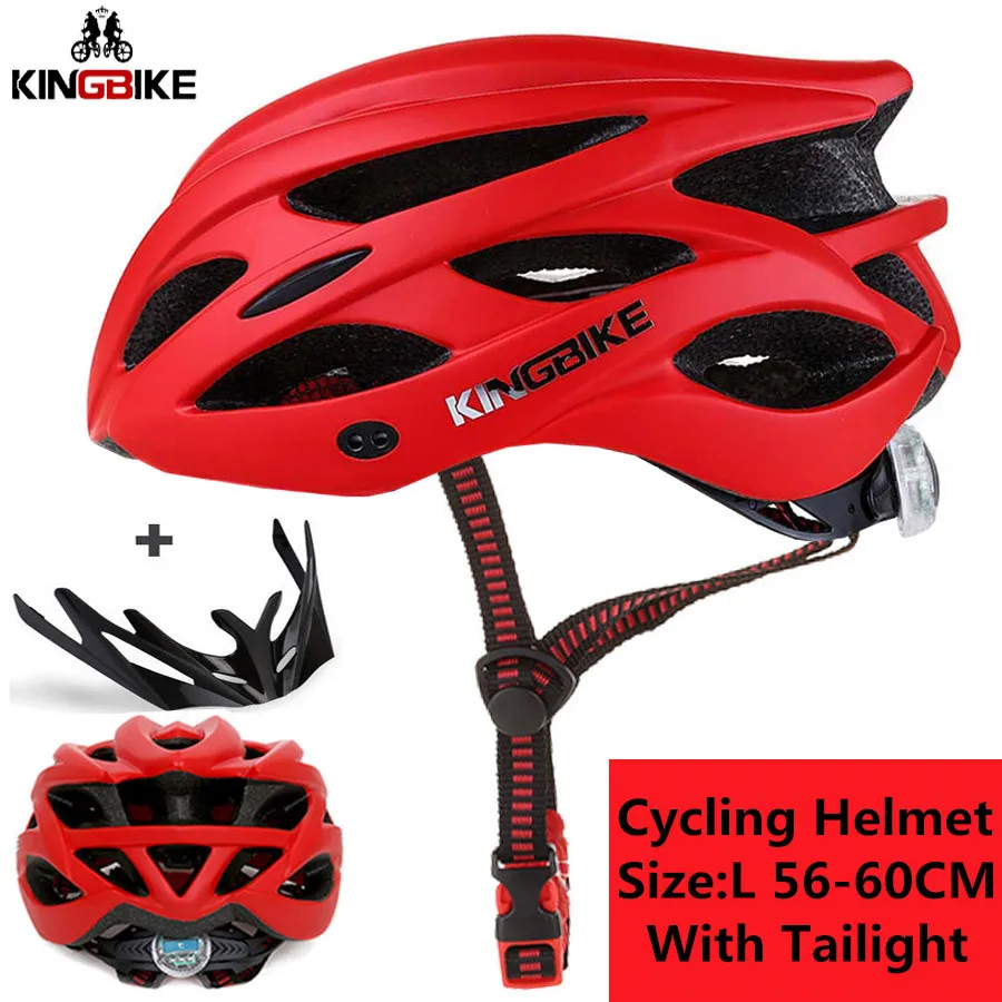 KINGBIKE New Design Black Bicycle Helmets MTB Mountain Road Cycling Helmet Bike casco ciclismo bicycle helmet size L-XL - Цвет: P-652