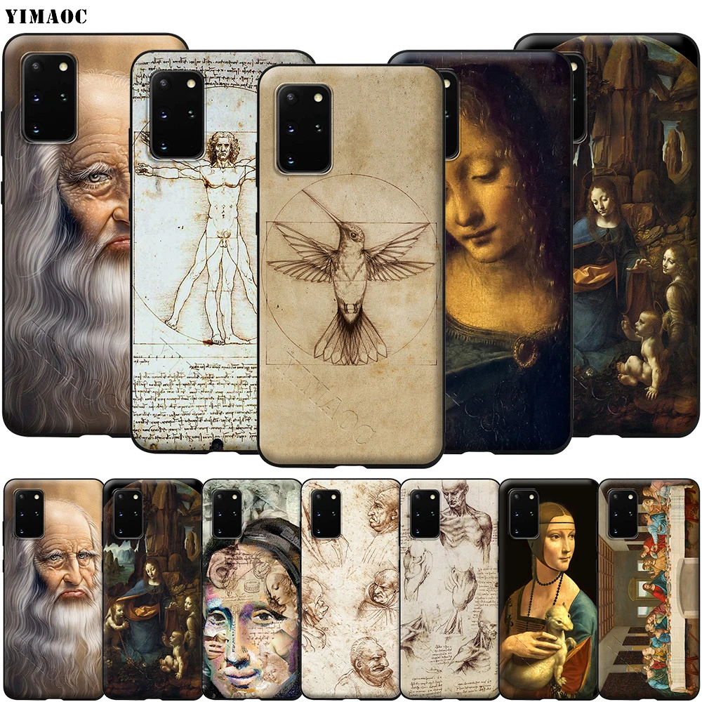 YIMAOC Leonardo da Vinci Мягкий силиконовый чехол для Samsung Galaxy S6 S7 Edge S8 S9 Plus A3 A5 A6 Note 8 9 |