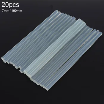 

20pcs/lot 7mmx190mm Transparent Hot Melt Gun Glue Sticks Gun Adhesive DIY Tools for Hot-melt Glue Gun Repair Accessories