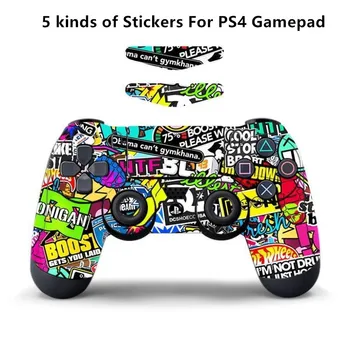 

5 kinds of Stickers For PS4 Gamepad Decorative Stickers PS4 Pro/Slim Accessories Decal Stickers for PS4 Pro/Slim Skin Sticker