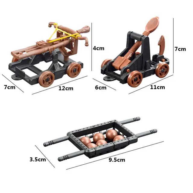 14pcs Plastic Medieval Knights Crossbow For Children Adult Gift Military Army Model Action Toy Soldier Figure Set DIY Play Home 5