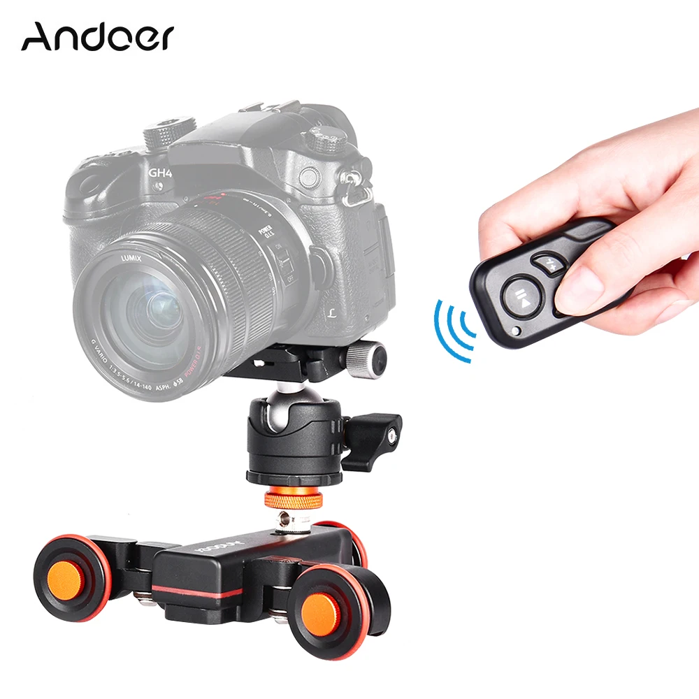 Andoer L4 PRO механизированная камера видео Долли электрический трек слайдер беспроводной пульт дистанционного управления шариковая головка адаптер для Canon Nikon sony