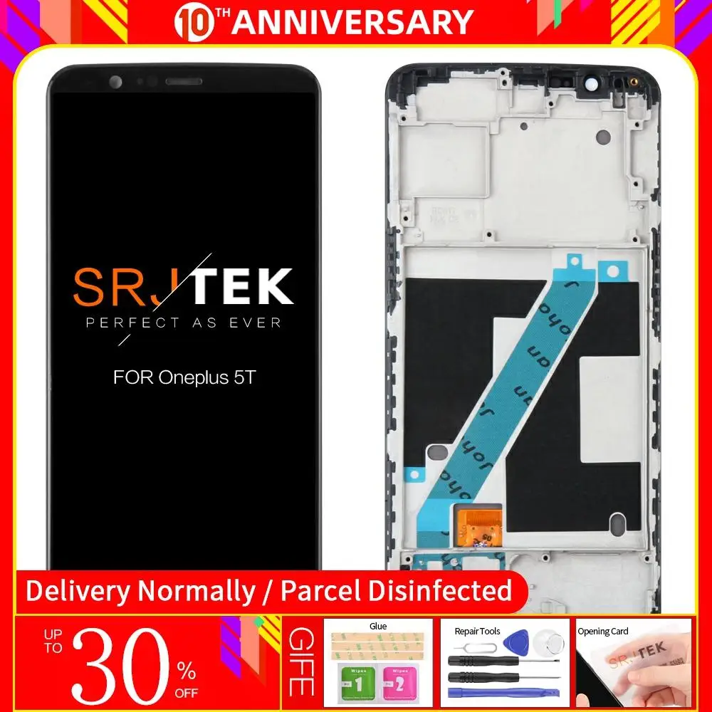 6 01 дюймов OEM Amoled ЖК дисплей для Oneplus 5T сенсорный экран дигитайзер Замена OnePlus One Plus 1