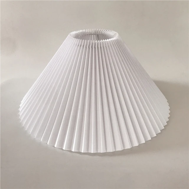 New Pleats Lampshade for Table Lamp Standing Floor Lamps Korean Style Pleated Lampshade Cute Desk Lamp Shade Bedroom Lamps E27 White