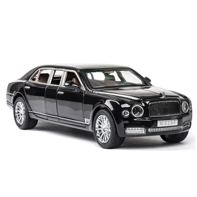 

[Boxed] Model Bentley Longed for Is Extended Edition 1: 24 with Sound And Light Door Opening Alloy Car Model Collection Decorati
