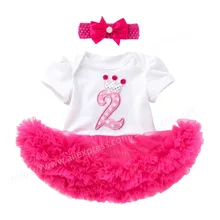 

2 Year Second Birthday Outfit Toddler Infant Party Dress Formal Baby Girl Birthday Party Dress Christening Gown Dresses