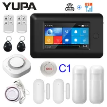433MHz Wireless WIFI GSM Home Burglar Security Alarm System With Smoke Detector Sensor SOS Button Anti-theft Smart Alarm Kits