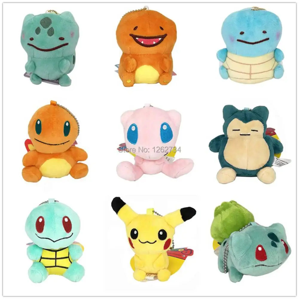 10/лот Ditto Metamon Squirtle снорлакс Пикачу Eevee Espeon Flareon Jolteon Sylveon плюшевый умбреон Фигурки игрушки в розницу