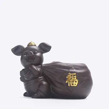 

CREATIVE SCINDAPSUS AUREUS PIG HYDROPONICS FLOWER VASE DECOR PLANT POT FLORAL ORGAN ART SCULPTURE HOME OFFICE DECORATION R2724