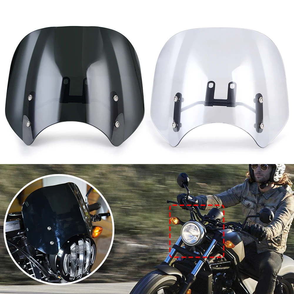 Для Honda CMX500 Rebel CMX 500 300 Rebel500 2017-2020 лобовое стекло ветрового экрана мотоцикла с