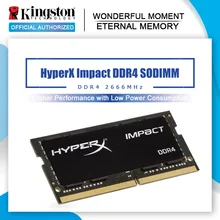 Kingston hyperx memoria ram ddr4 8gb 16gb CL15 2666MHz 3200MHz 32gb CL16 impacto sodimm ddr4 260 pin Intel de juego portátil de memoria