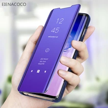 Чехол-книжка Smart mi rror с подставкой для Xiao mi Red mi Note 8 7 K20 5 6 Pro 8T 4 4X 7A 5 Plus mi 9 SE 9T Pro CC9 A3 Lite F1 чехол-накладка