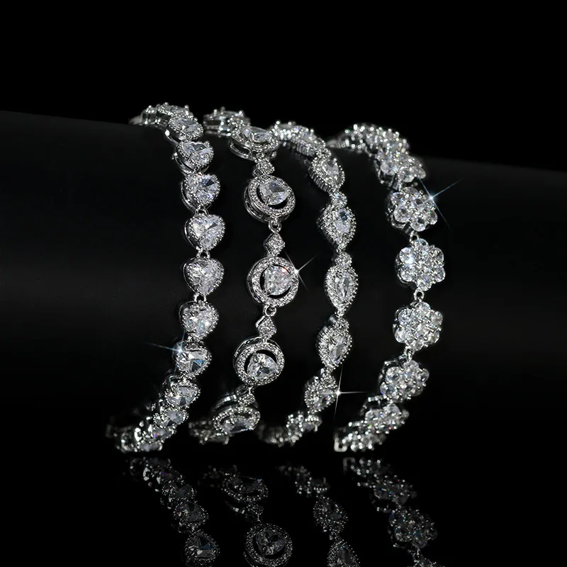 EYER Luxury Trendy Saudi Arabia AAA Cubic Zircon Bangle Gold Bracelet