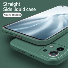 

ML1 2022 Original Square Liquid Silicone Case for Xiaomi Mi 11 11X Pro Ultra Lite Camera Protective Back Cover Mi11 11Pro 11Lite
