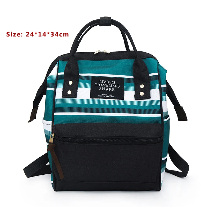 Dark Green Small Модная сумка для подгузников, водонепроницаемая сумка для мам, Большая вместительная детская сумка, женский рюкзак для путешествий, сумки для подгузников, сумка для кормления - Цвет: Dark Green Small
