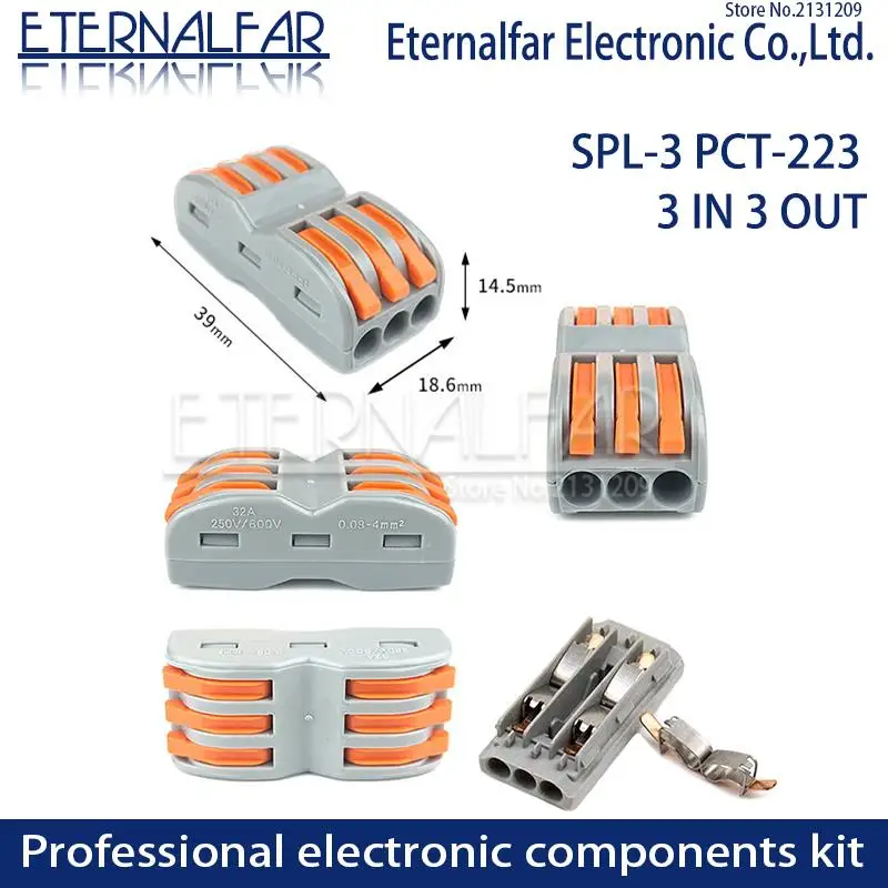Тип PCT-212 32A 250V 4KV Многофункциональный быстрый соединитель провода 28-12AGW водонепроницаемый BV VR 213 SPL-2 нажимной клеммный блок
