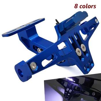 

Hot Motorcycle License Plate Holder Adjustable Rear Tail Bracket LED-light For KTM 400XC-W 450XC-W 525XC-W Honda NC750X NC700X