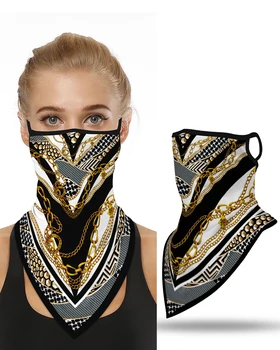 

Chain Print Breathable Face Cover Windproof Bandana Outdoors Bandanas Face Cover