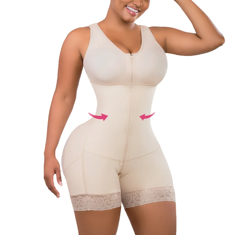 Strapless Top With Middle Sleeve Breasted Hood Split Body Shapewear for  Women Skims Fajas Sweat Suit : : Fashion