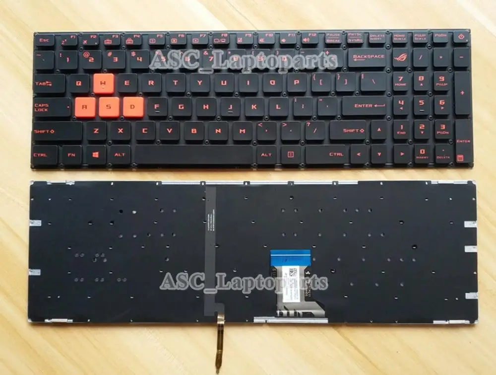 

New US QWERTY Keyboard for Asus GL702VS GL702VM GL702VT GL702ZC (Orange / PINK 'WASD') Laptop , with BACKLIT , with Orange / PINK Printing