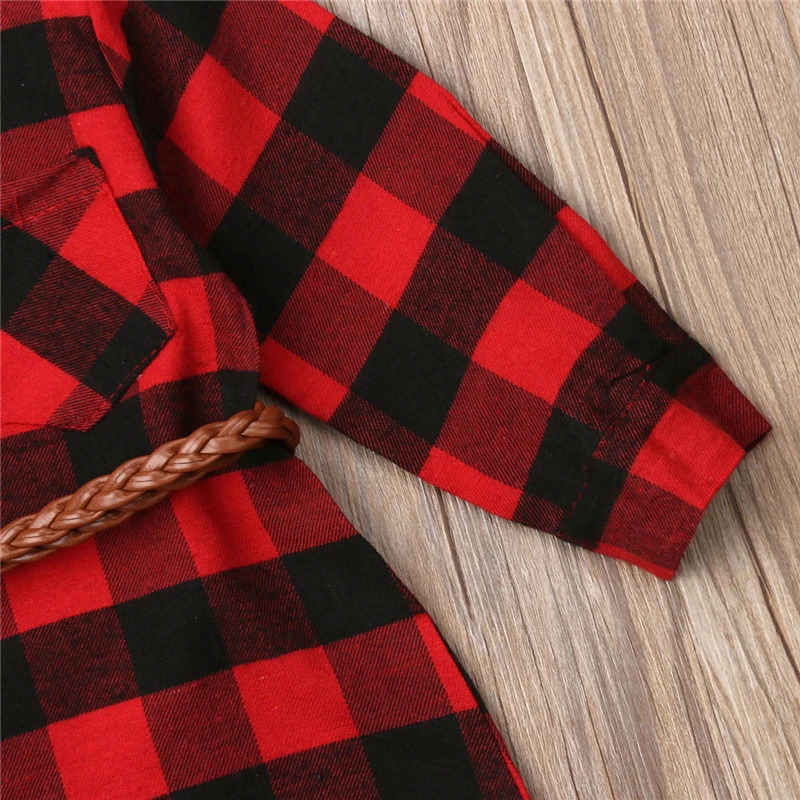 Newborn Toddler Baby Girls Dress Princess Dress Red Plaid Shirt Dress with Belt Outfits Baby Girls Dress Newborn Toddler Baby Girls Dress Princess Dress Red Plaid Shirt Dress with Belt Outfits Baby Girls Dress
