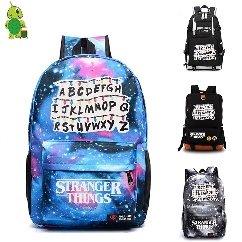 Stranger Things Backpack 17 Teen Girls Boys Kids Season 3 Eleven 3D Printed School Bags Women Hawkins Laptop Backpacks Men Travel Rucksacks Bookbags Adult Shoulder Bags Daypacks Merchandise