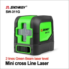 Лазер sndway уровней Зеленый лазерный уровень самонивелирующийся вертикальный горизонтальный крест лазеры красная линия измерительные инструменты 2 линии лазеры уровень