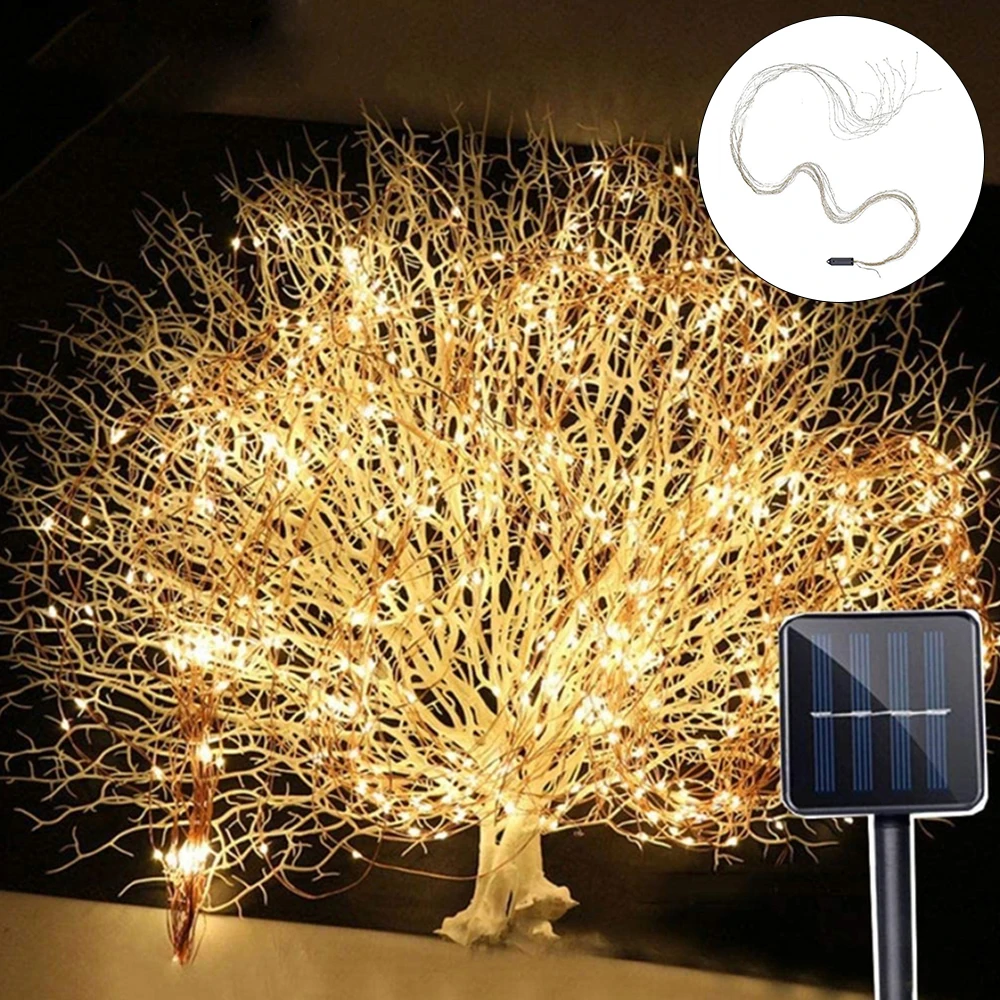 200 светодиодный филиал светильник Строка Светодиодный Медный провод Дерево лозы