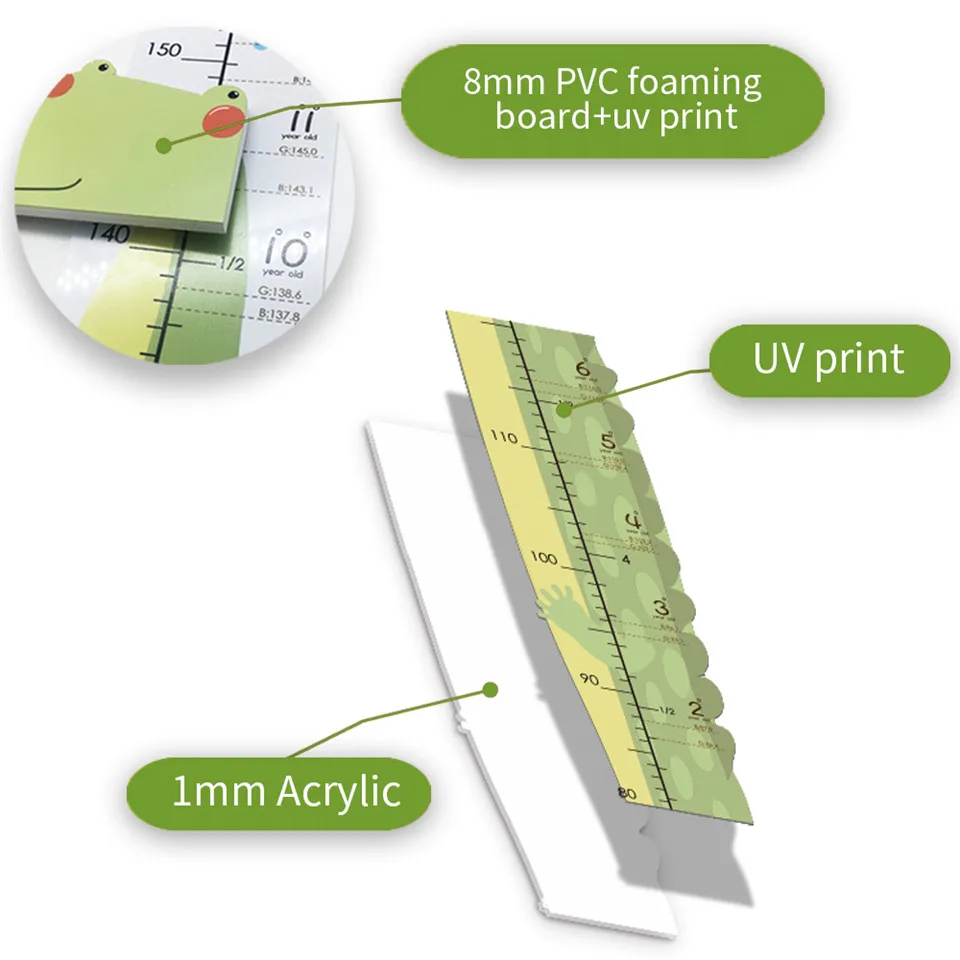 Линейка для измерения роста, Мультяшные наклейки на стену с динозавром для детей, для детской спальни, 3D Рисунок роста, настенные наклейки, украшение для детской комнаты