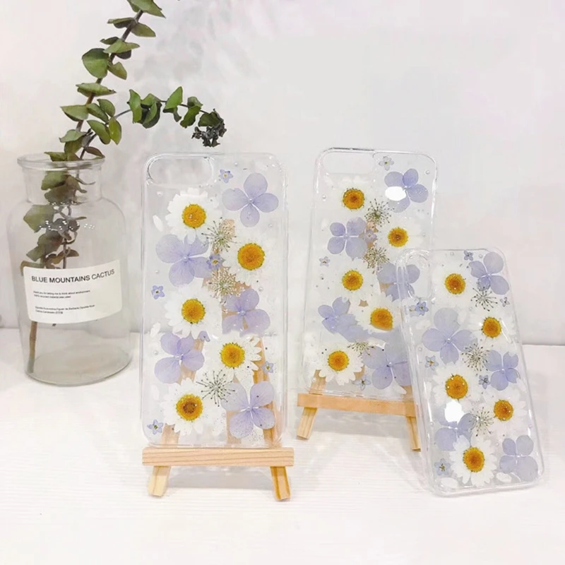 

60 Pcs/Set Natural Pink Purple Hydrangea DIY Dried Flowers UV Expoxy Resin Mold Filling Flower Nail Art Pressed Flower Makeup Fa