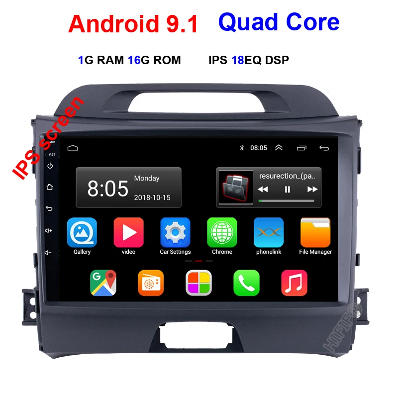 1G 16G IPS dsp 2din 2.5D HD Android 9,1 автомобильный DVD мультимедийный плеер для KIA Sportage 3 4 2010 2011 2012 2013 автомобильный Радио gps навигация - Цвет: 1G 16G IPS dsp
