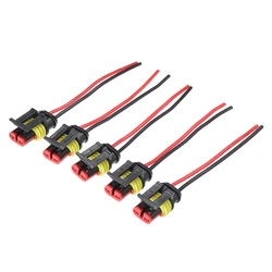 Connecteurs électriques mâles et femelles étanches, 20 pièces, 5 paires, prise à 2 broches avec fil, pour voiture, moto, Scooter, Marine, nouveau 