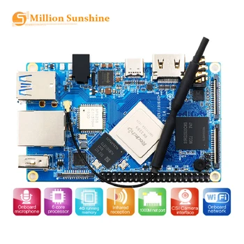 

Orange Pi 4 4GB DDR4+16GB EMMC Flash Rockchip RK3399 Dual-core+Quad-core Cortex Development Board OPI14