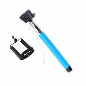 

Portable Hand Cable Holder Extendable Selfie Stick for Folding Self Timer Rod with Mirror Wired Aluminum 108.5cm 220