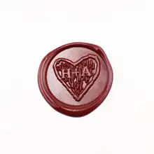 Индивидуальные инициалы с печатью воска сердца/инициалы на заказ свадебные печати/свадебные приглашения печать/на заказ Свадебная печать/