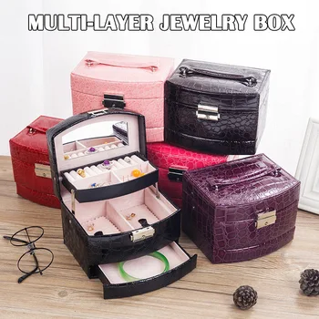 

Multifunctional Container Jewelry Storage Box 3 Layers Necklace WXV Sale