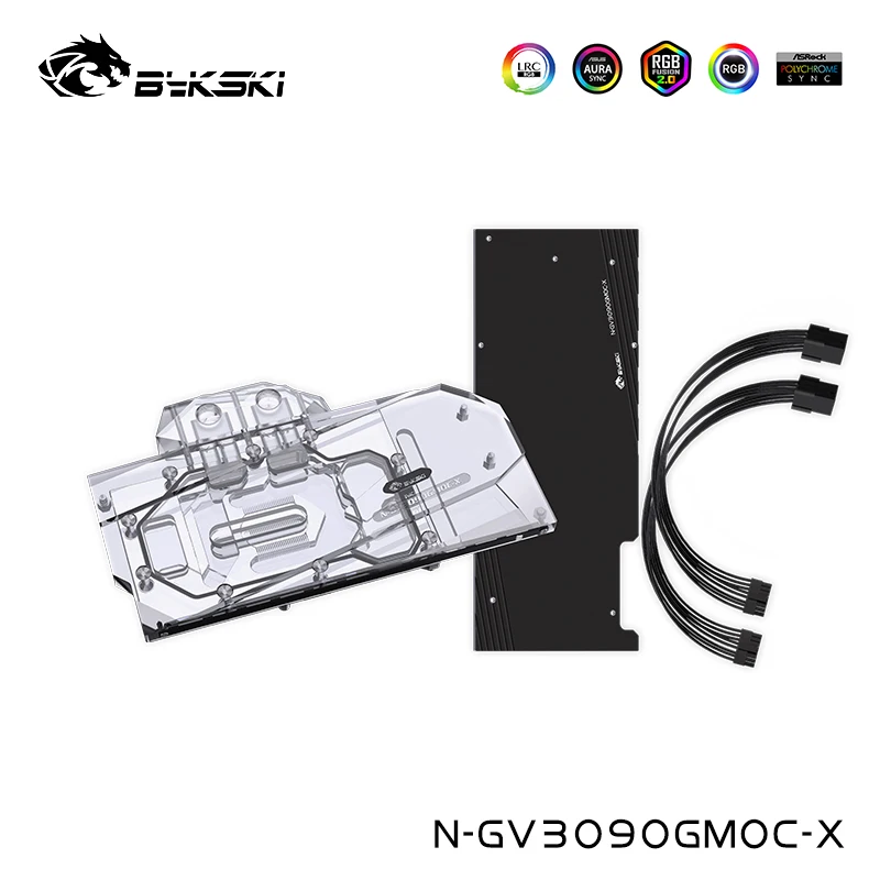 Водяной блок Bykski для GIGABYTE Geforce RTX 3080 GAMING OC 3X 10G 3090 24G полностью закрытый кулер