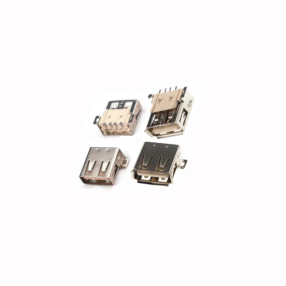USB Type A Standard Port Female Solder Jacks Connector PCB Socket USB-A Type SMT 4Pin SMD 10Pcs/LOT Solder Seal Wire Connectors
