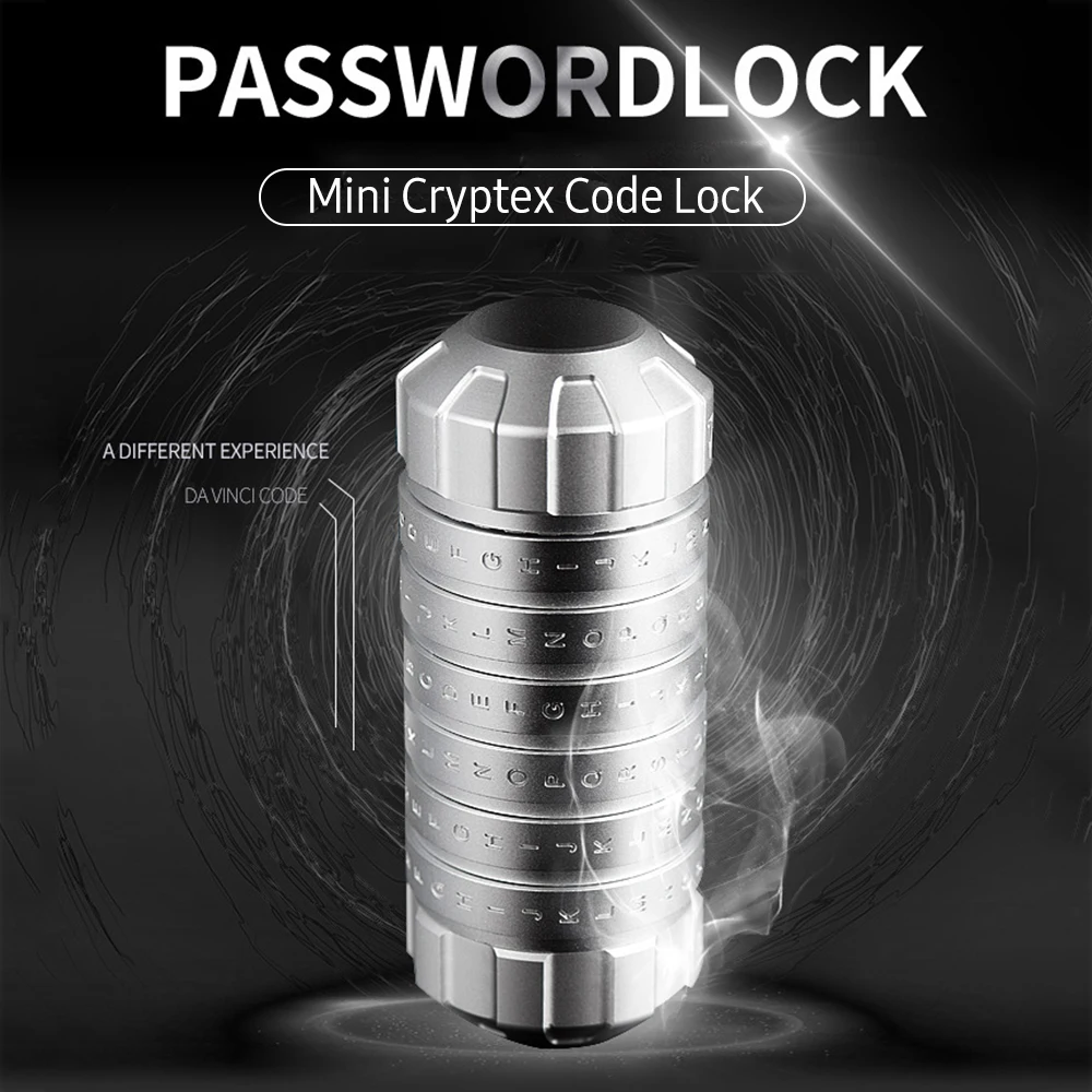 미니 Cryptex 코드 잠금 장치, 발렌타인 데이, 섬세하고 재미있는 로맨틱 생일 선물, 실버